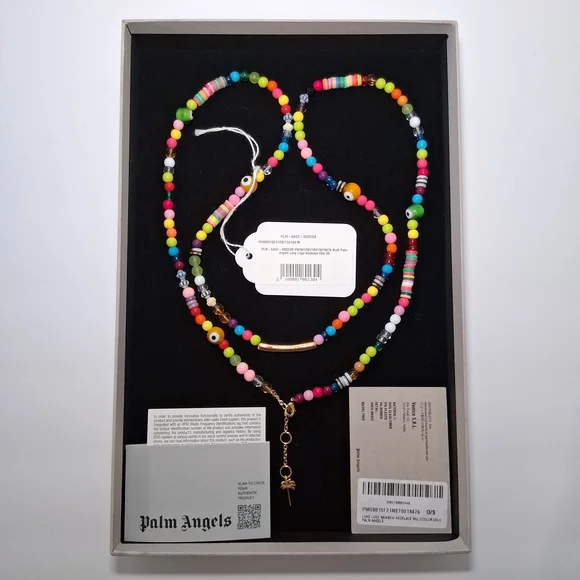 Palm Angels Multicolor Beaded Necklace - Picture 1 of 4